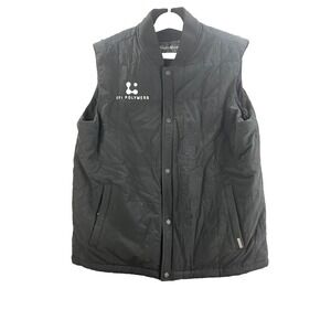 Eddie Bauer Vest Black Mens Large Sleeveless Full Zip Jacket Pocket Lined Puffer